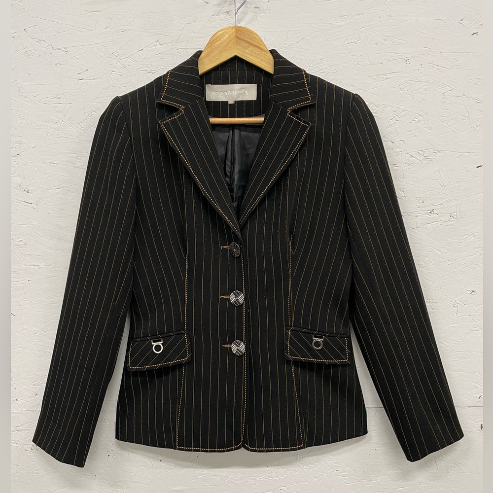 Gothika Striped and Embroidered Blazer, Fits XS/S